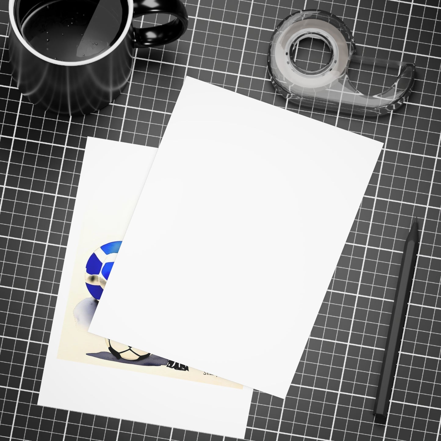 Frenchie with a Soccer Ball Postcard Bundles (envelopes included)