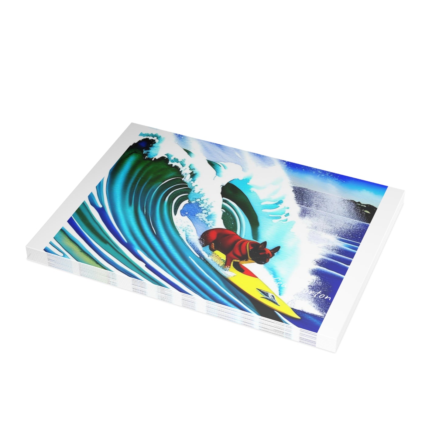 Surfing Frenchie Postcard Bundles (envelopes included)