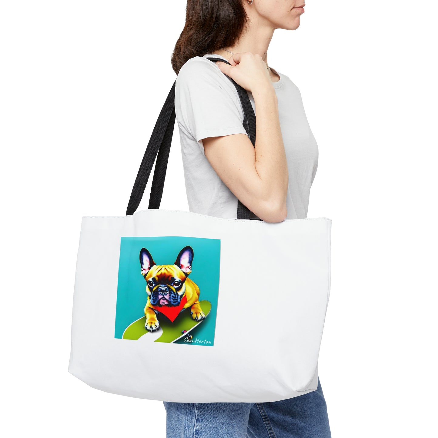 Frenchie on a Skateboard #2 Weekender Tote Bag
