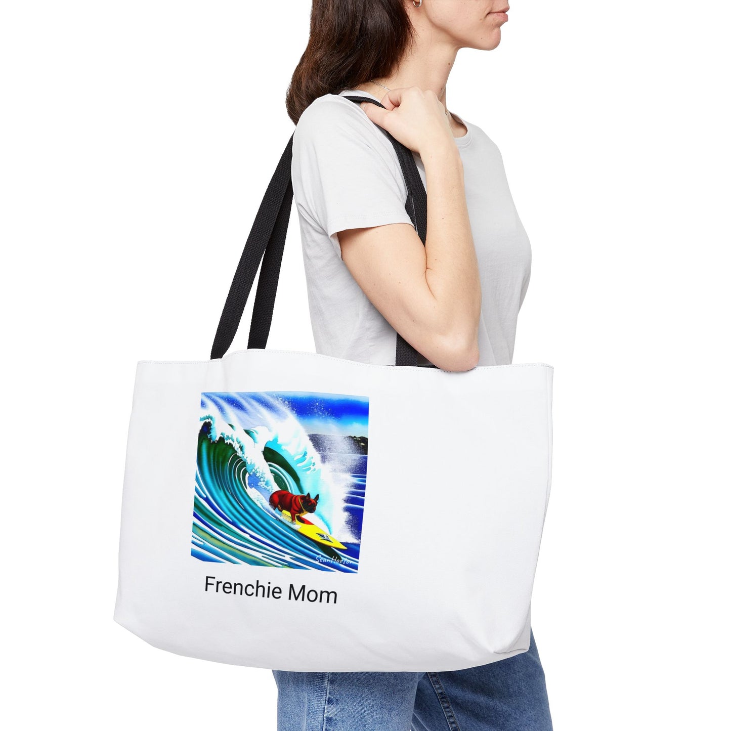 Surfing Frenchie/Frenchie Mom Weekender Tote Bag