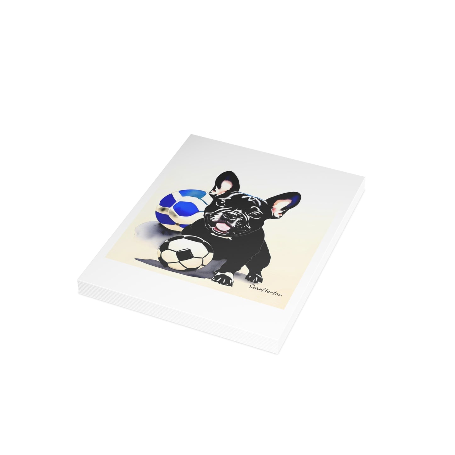 Frenchie with a Soccer Ball Postcard Bundles (envelopes included)