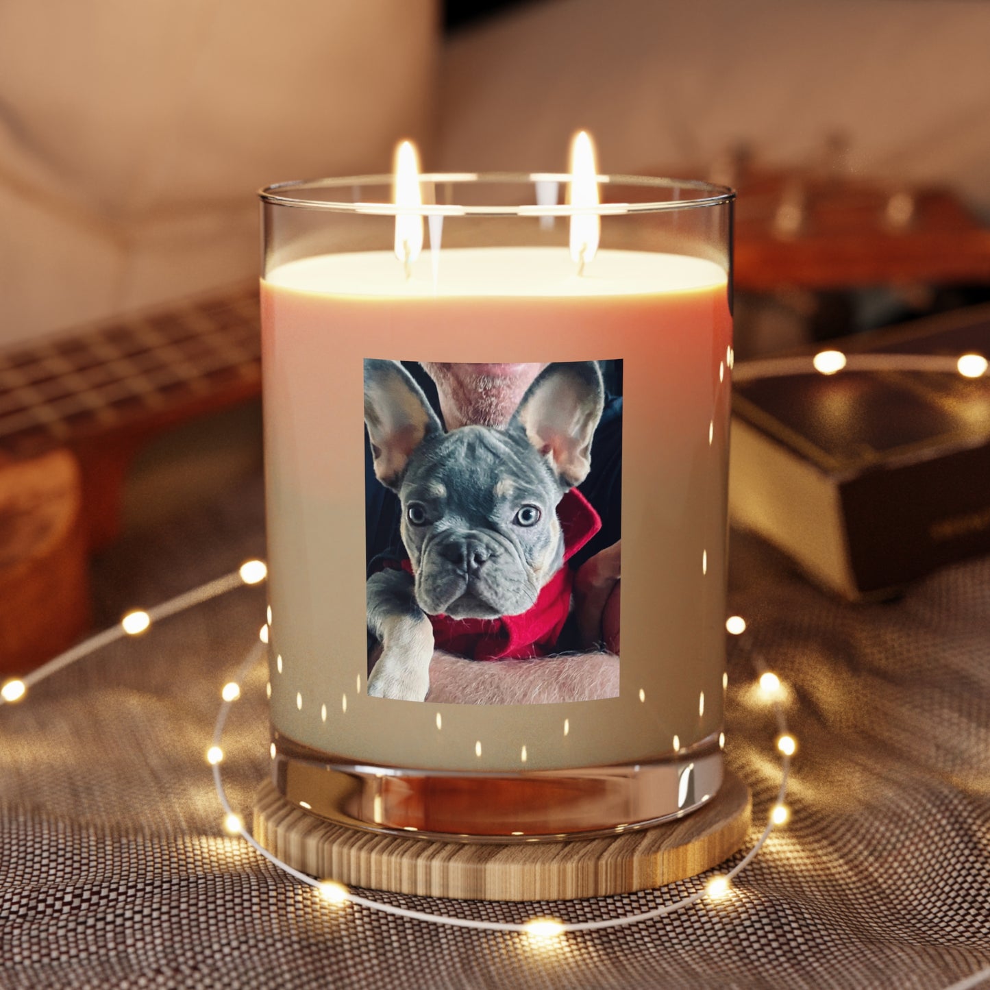 Romeo The Frenchie - Scented Candle - Full Glass, 11oz