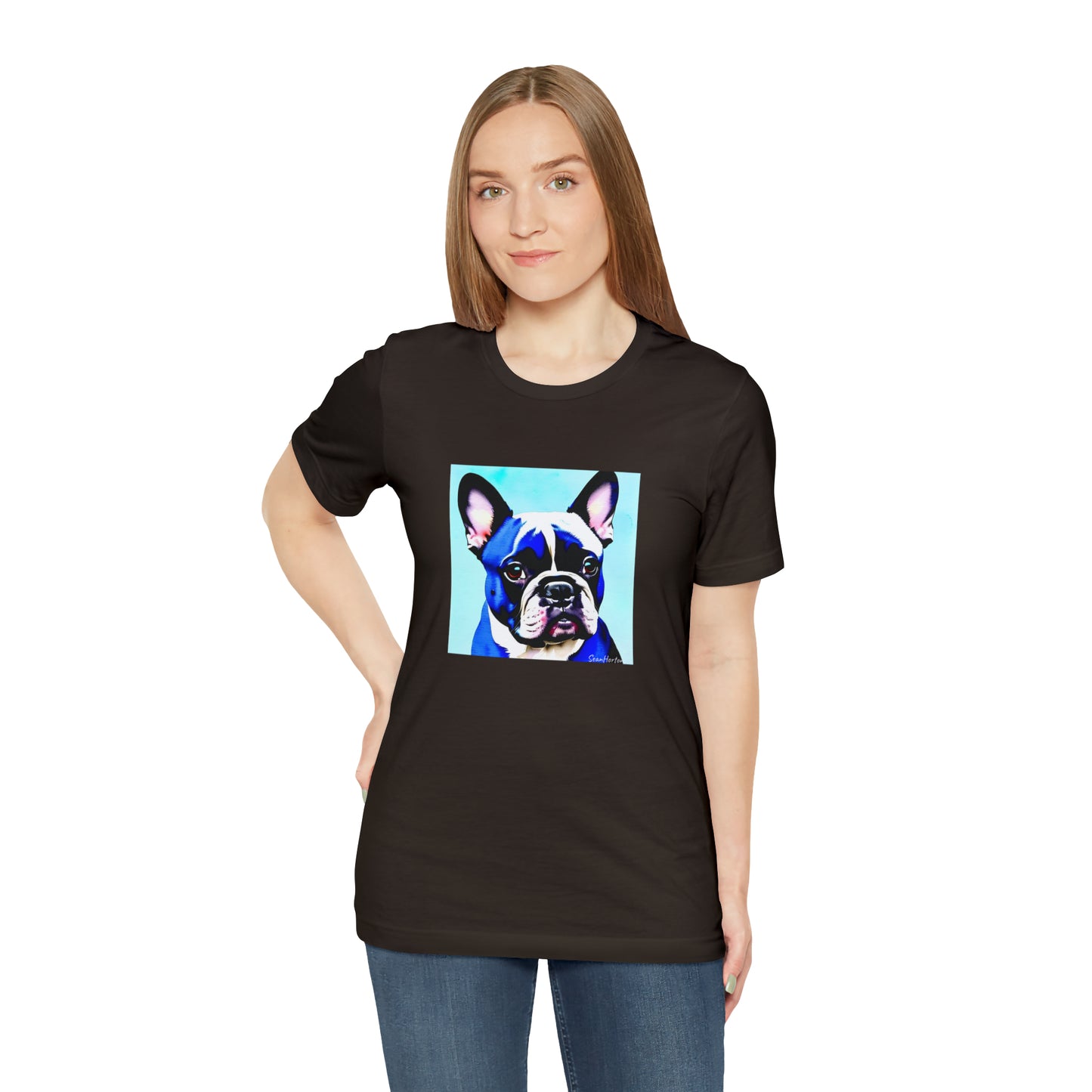 Blue Frenchie Unisex Jersey Short Sleeve Tee