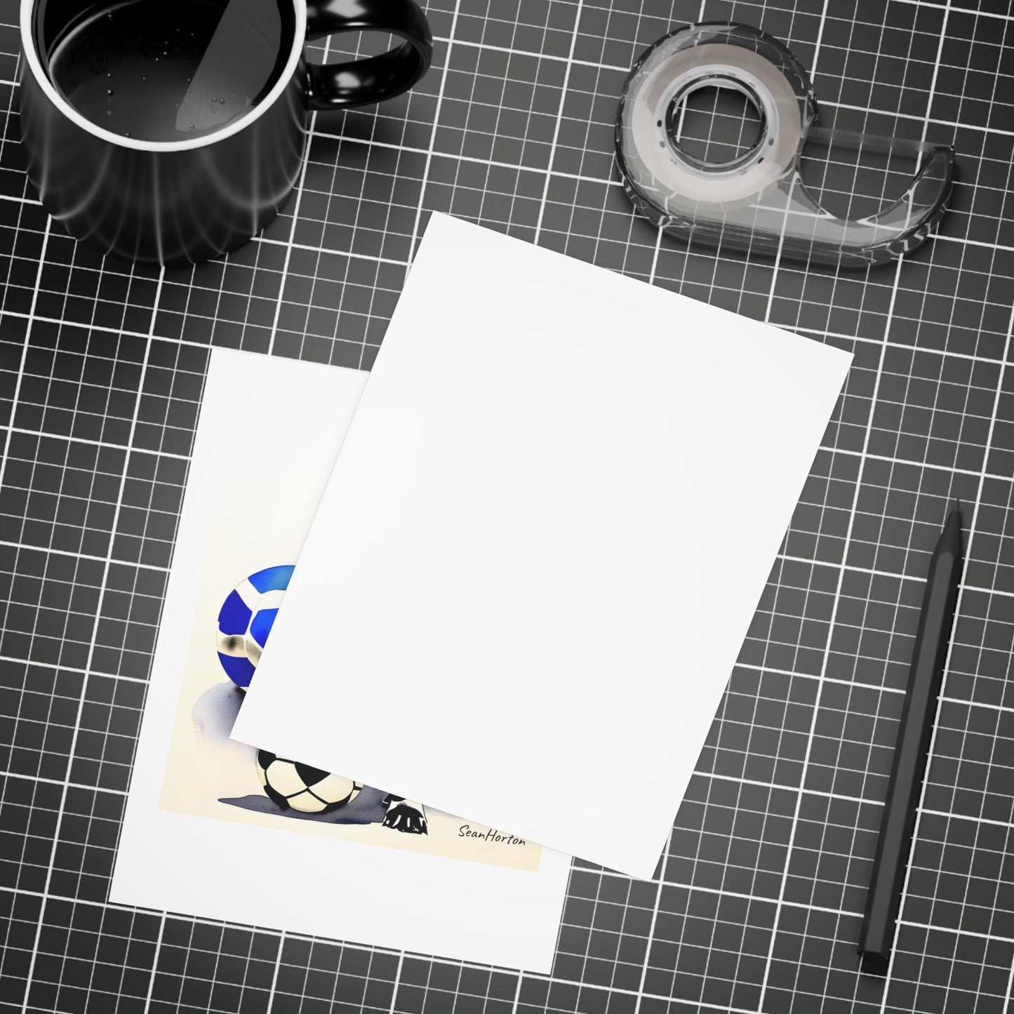 Frenchie with a Soccer Ball Postcard Bundles (envelopes included)
