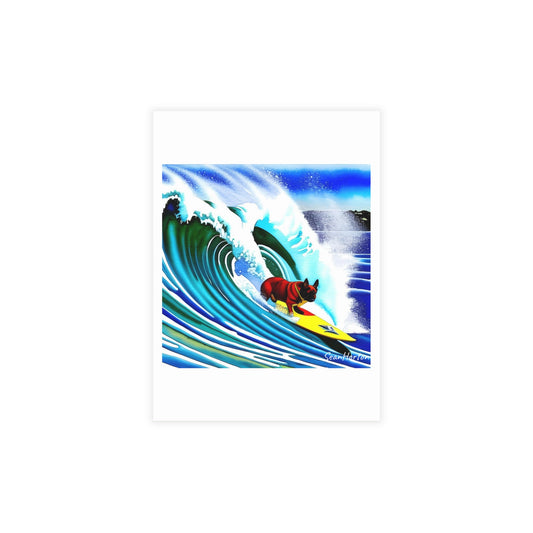 Surfing Frenchie Postcard Bundles (envelopes included)