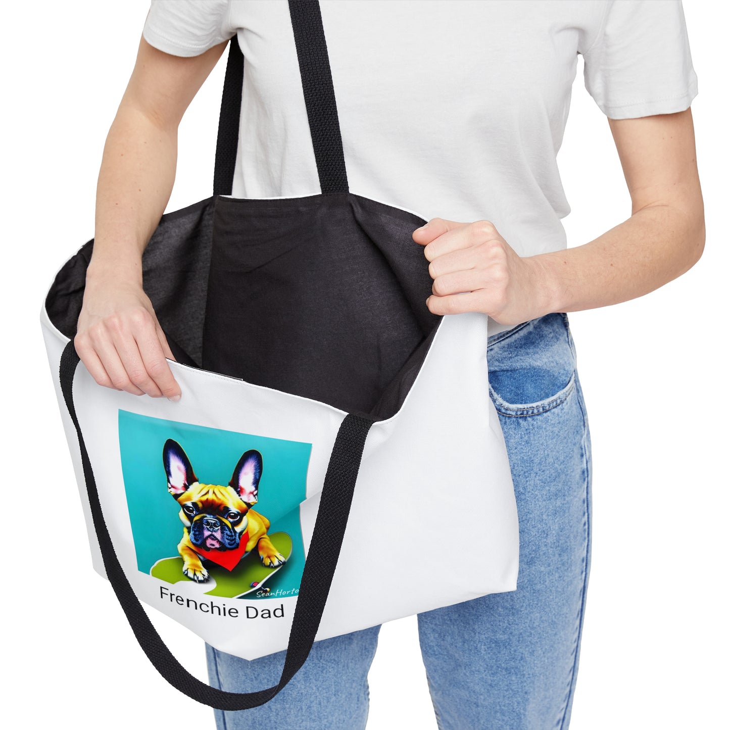 Frenchie on a Skateboard #2/Frenchie Dad Weekender Tote Bag