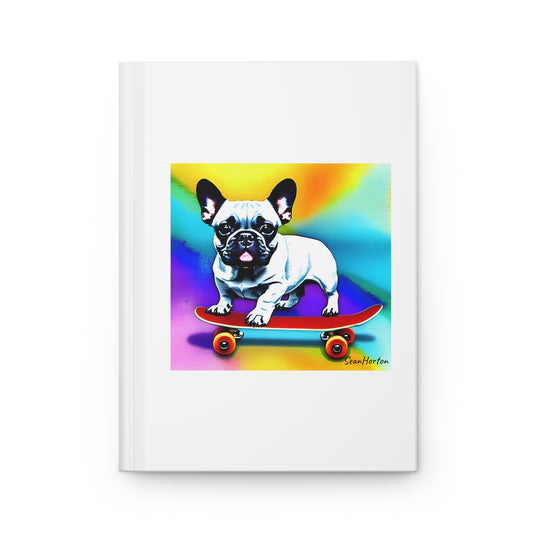Frenchie on a Skateboard #3 Hardcover Journal Matte