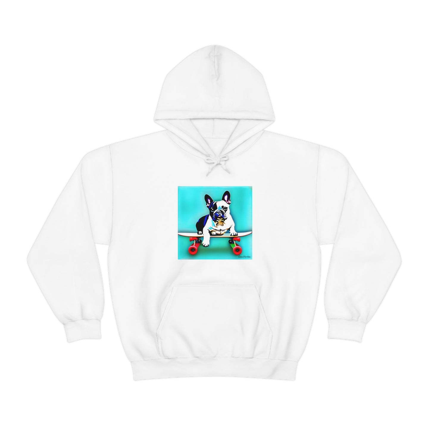 Frenchie on a Skateboard Unisex Heavy Blend™ Hooded Sweatshirt