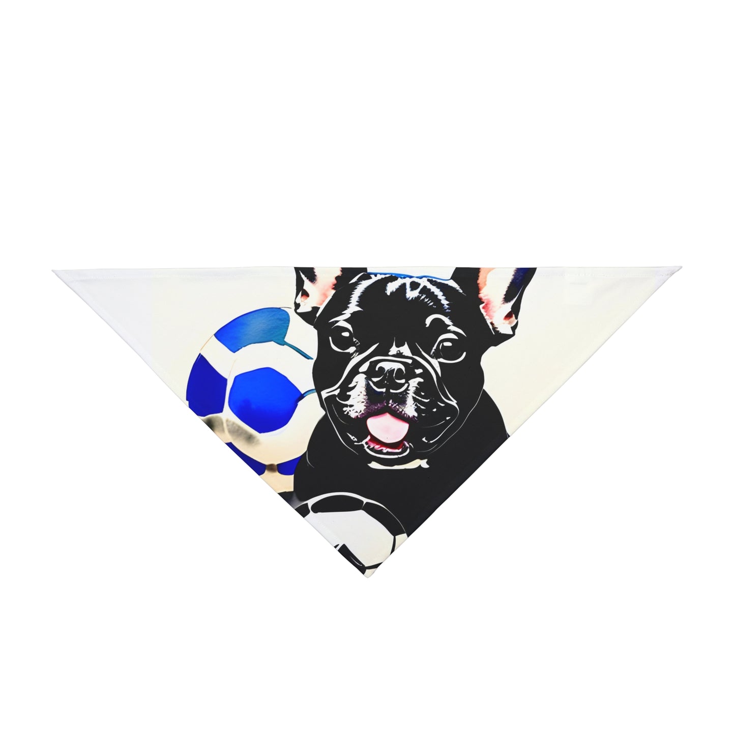 Frenchie with a Soccer Ball Pet Bandana #2