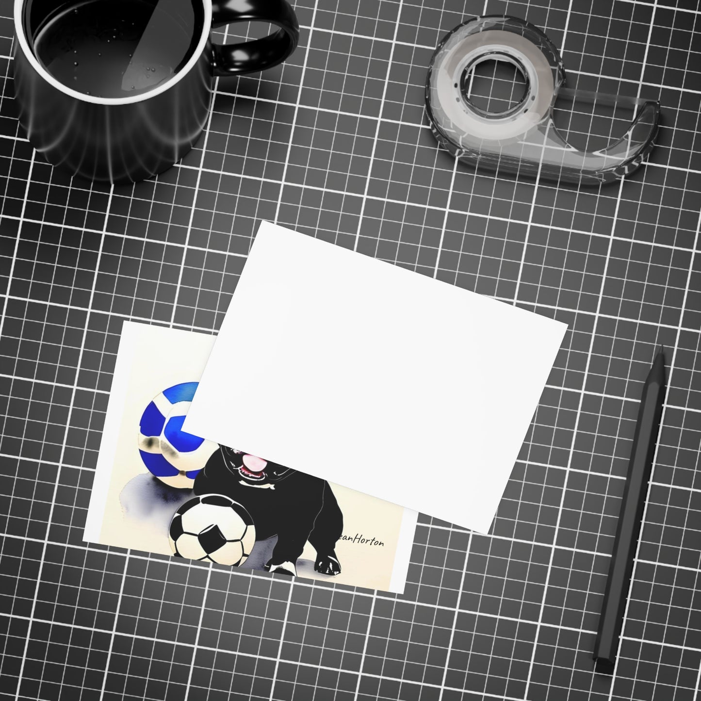 Frenchie with a Soccer Ball Postcard Bundles (envelopes included)