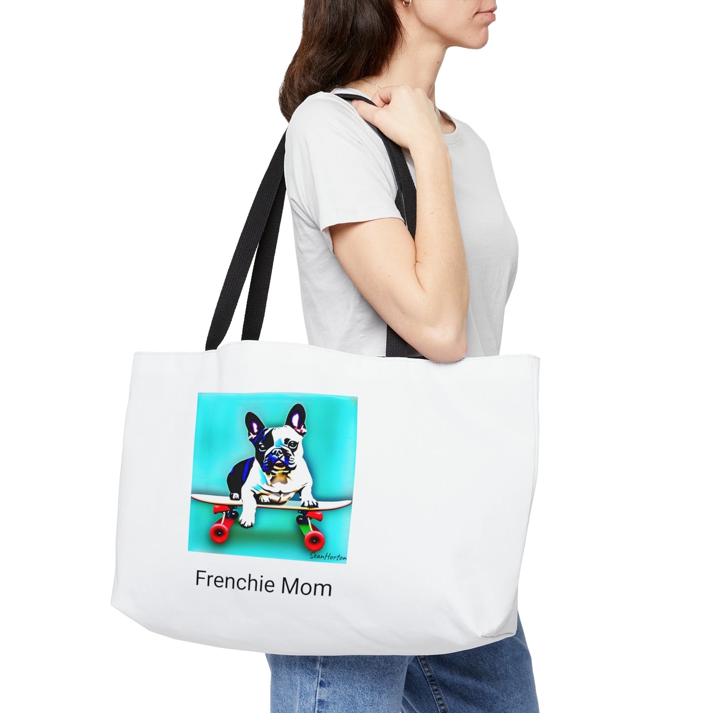 Frenchie on a Skateboard/Frenchie Mom Weekender Tote Bag