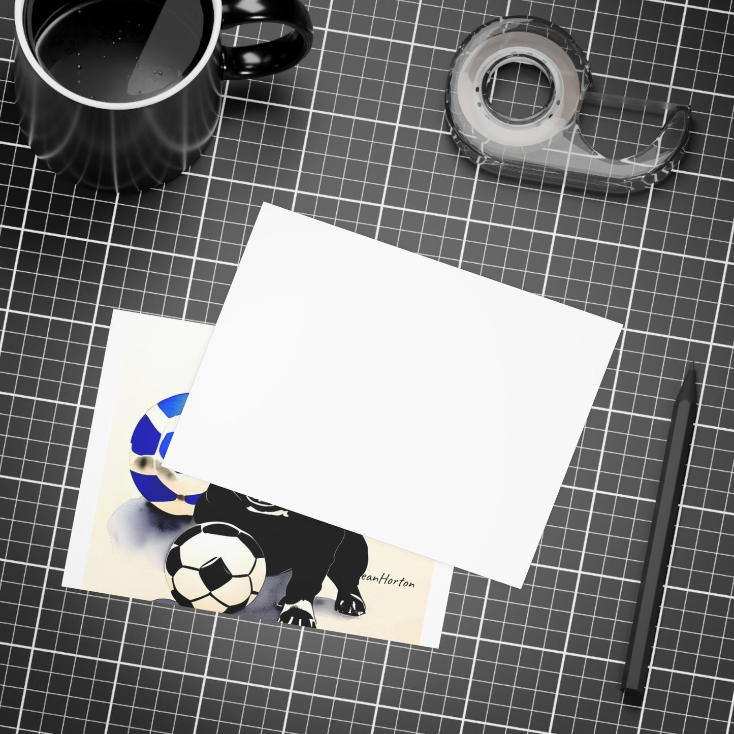 Frenchie with a Soccer Ball Postcard Bundles (envelopes included)