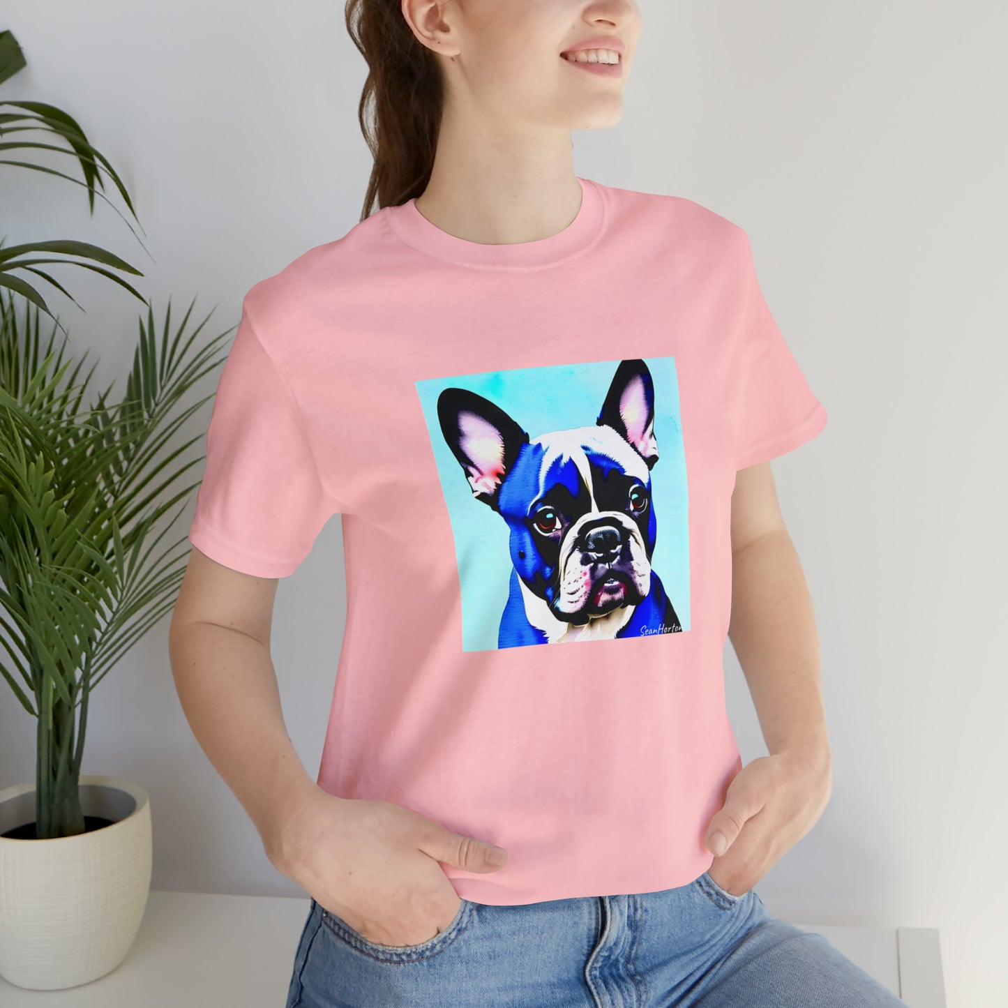 Blue Frenchie Unisex Jersey Short Sleeve Tee