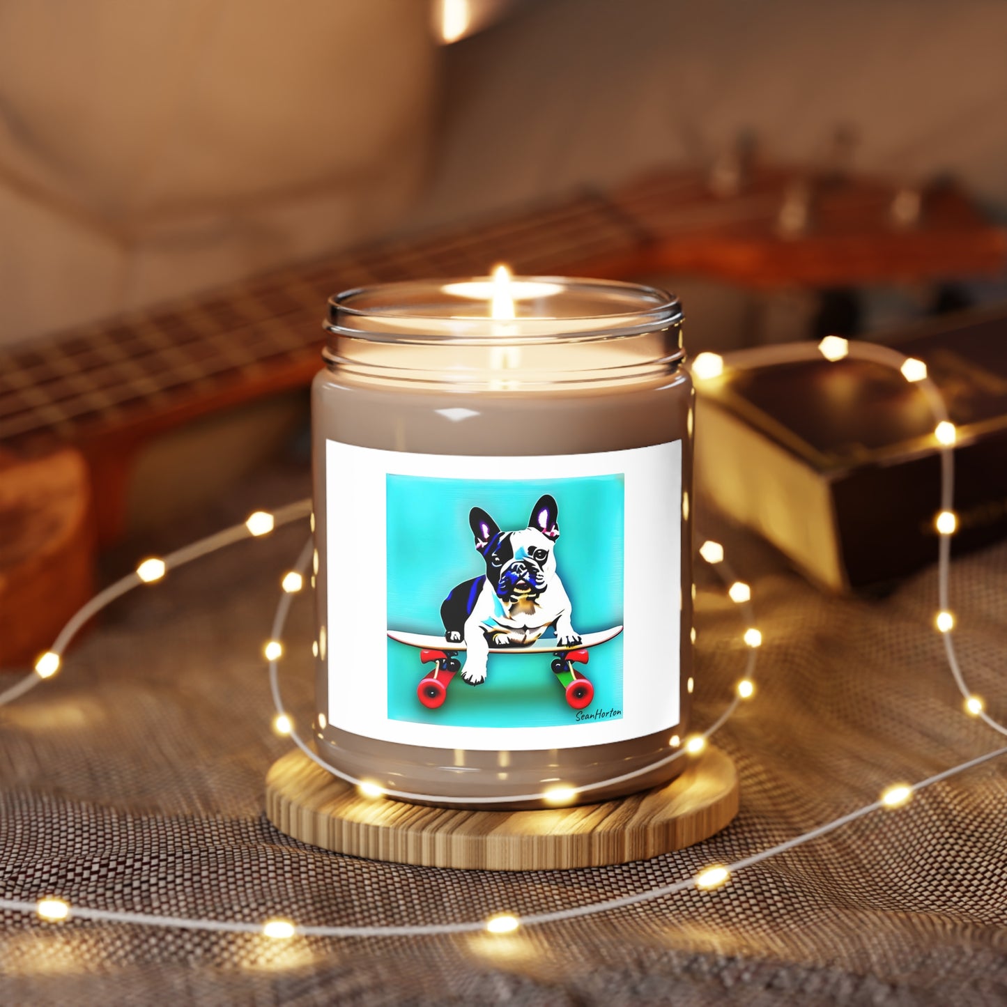 Frenchie on a Skateboard Scented Candles, 9oz