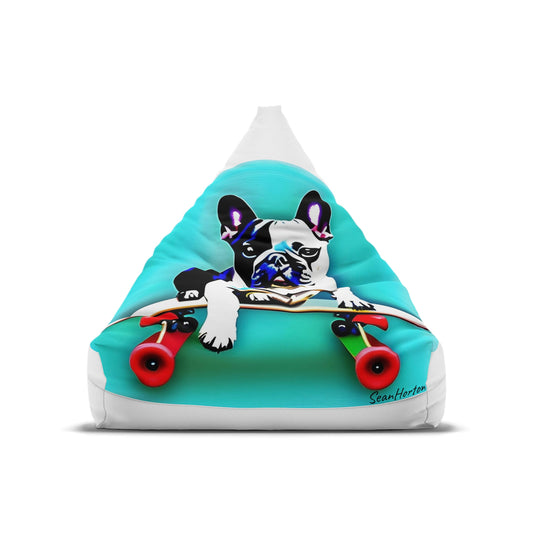 Frenchie on a Skateboard Bean Bag Chair Cover