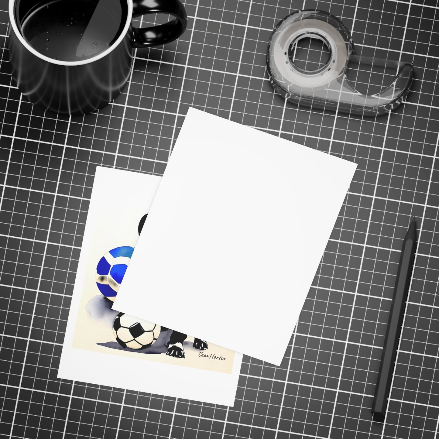 Frenchie with a Soccer Ball Postcard Bundles (envelopes included)