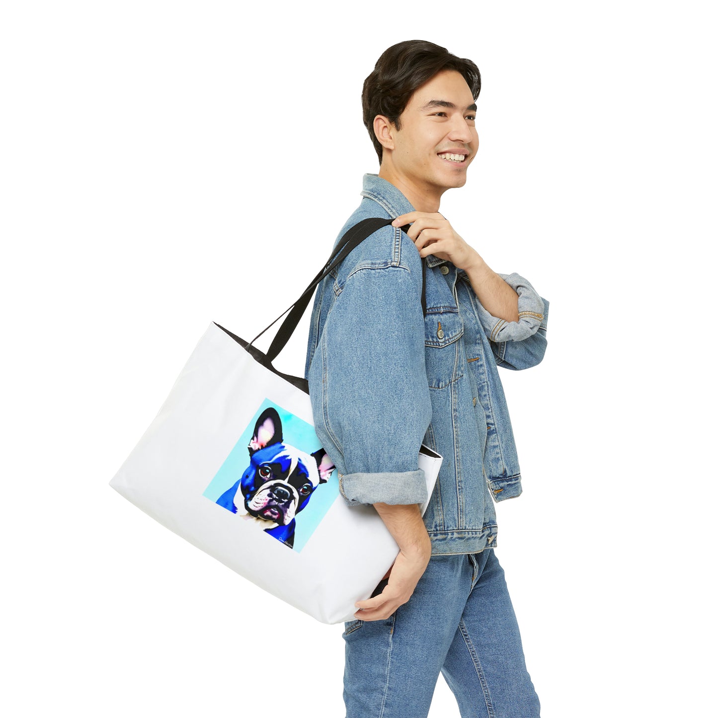 Blue Frenchie Weekender Tote Bag