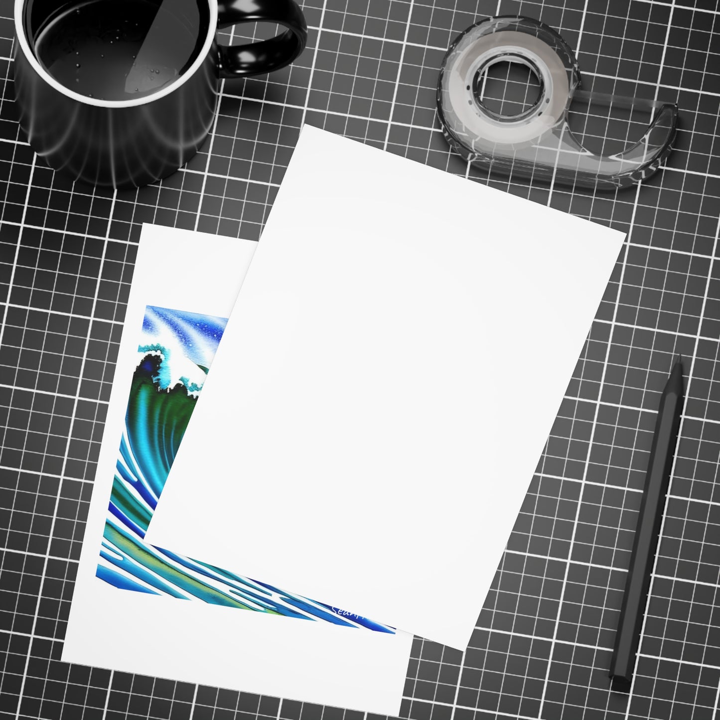 Surfing Frenchie Postcard Bundles (envelopes included)