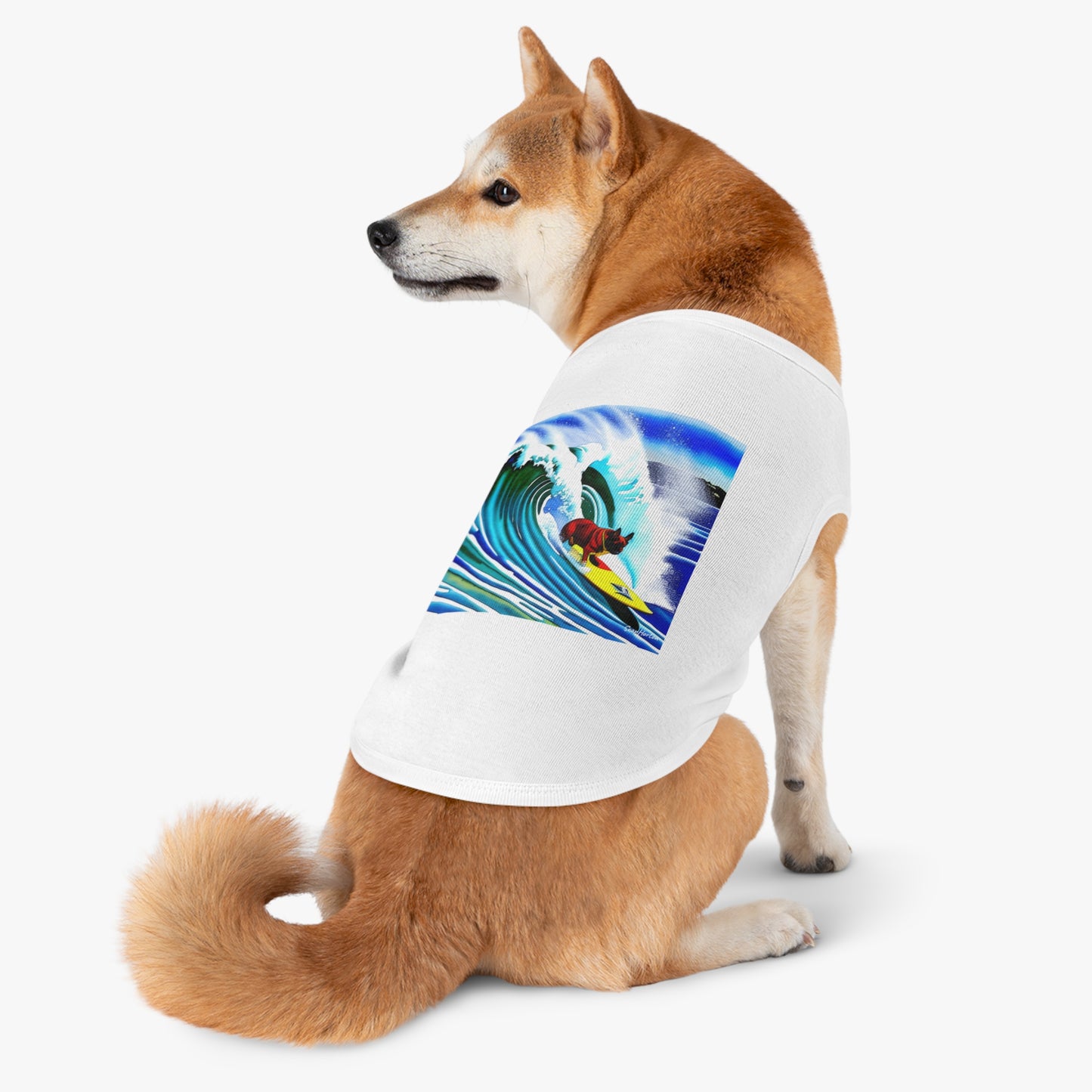 Surfing Frenchie Pet Tank Top
