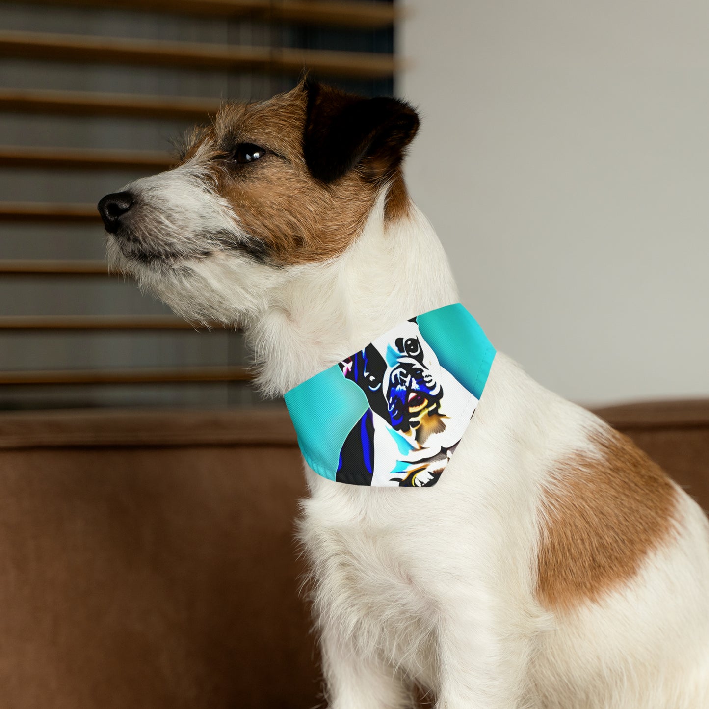 Frenchie on a Skateboard Pet Bandana Collar