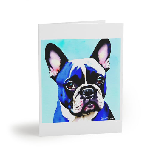 Blue Frenchie Greeting cards (8, 16, and 24 pcs)