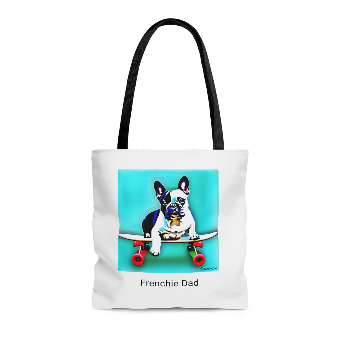 Frenchie on a Skateboard/Frenchie Dad Tote Bag (AOP)