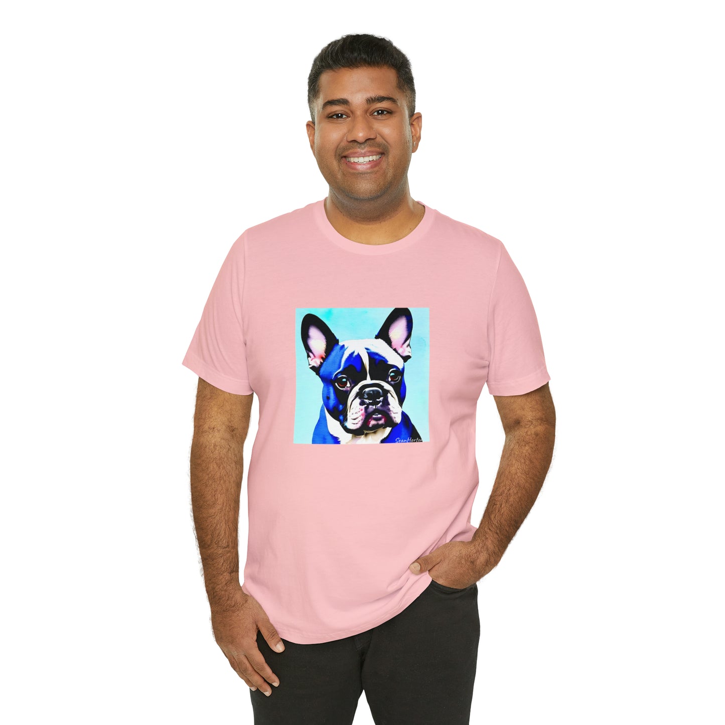 Blue Frenchie Unisex Jersey Short Sleeve Tee