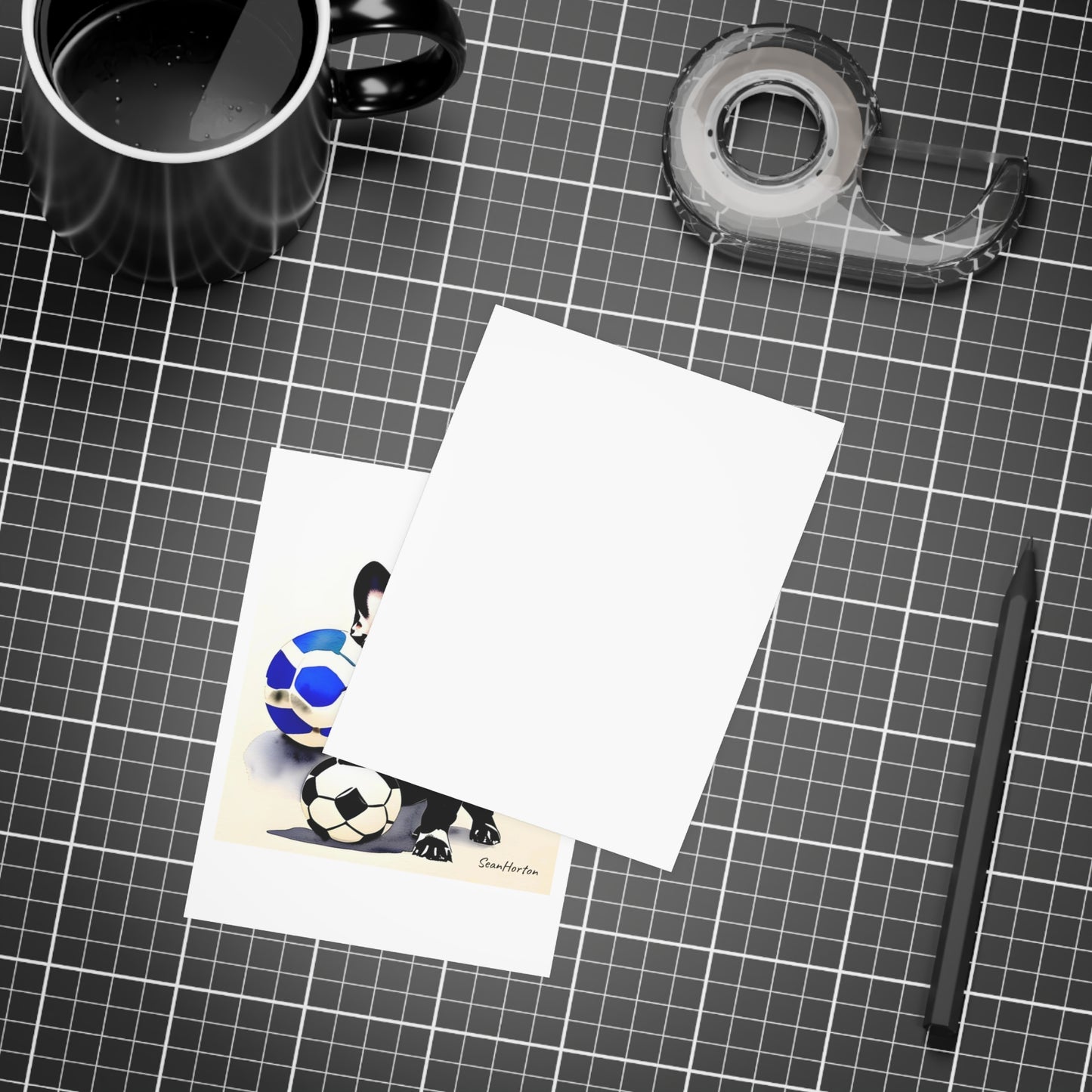 Frenchie with a Soccer Ball Postcard Bundles (envelopes included)