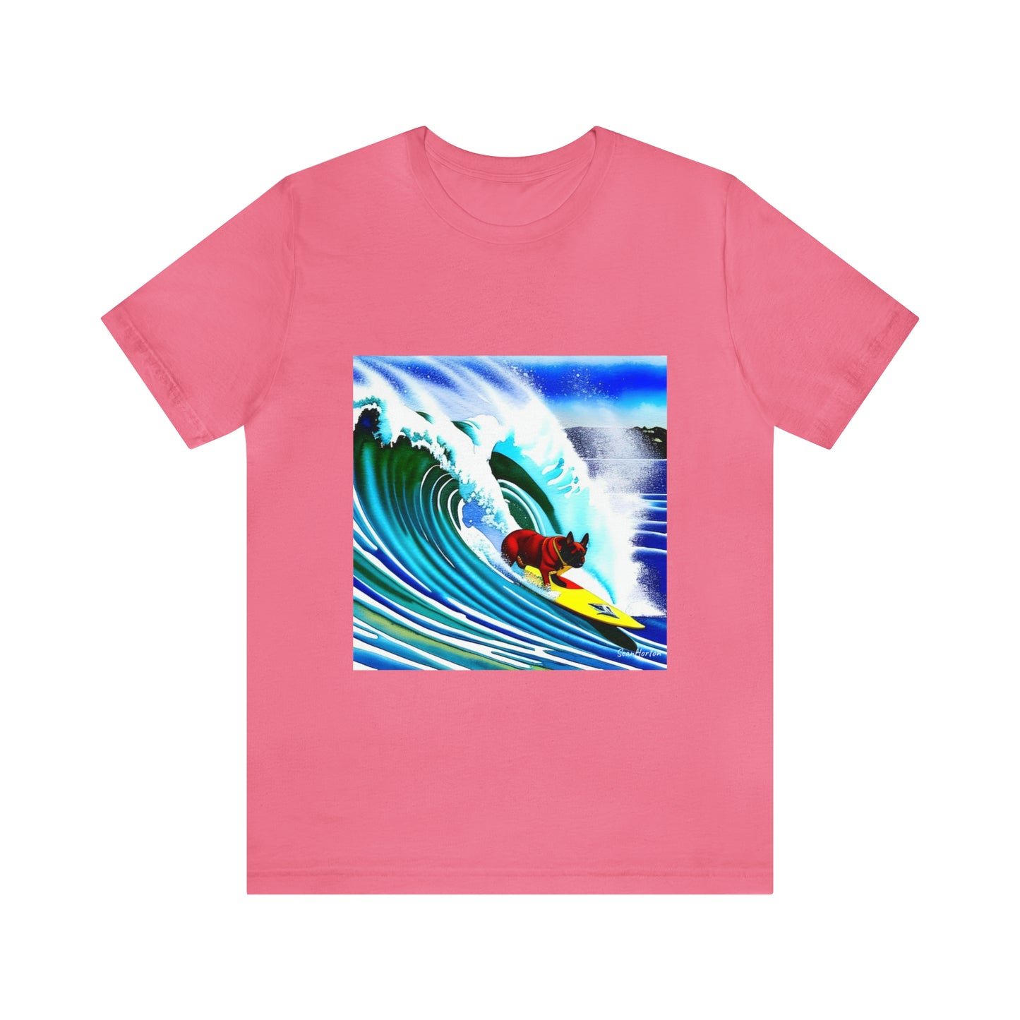 Surfing Frenchie Unisex Jersey Short Sleeve Tee