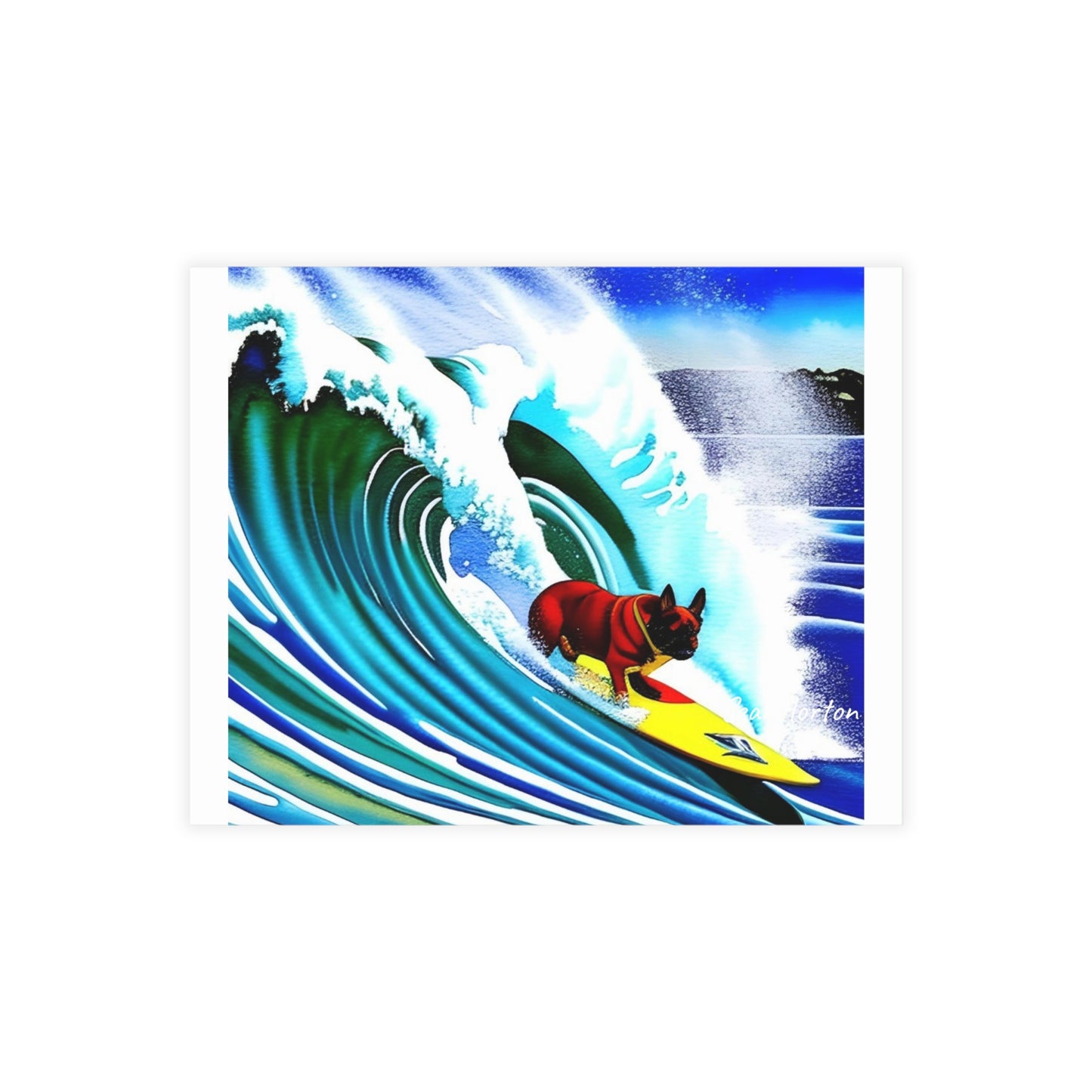 Surfing Frenchie Postcard Bundles (envelopes included)