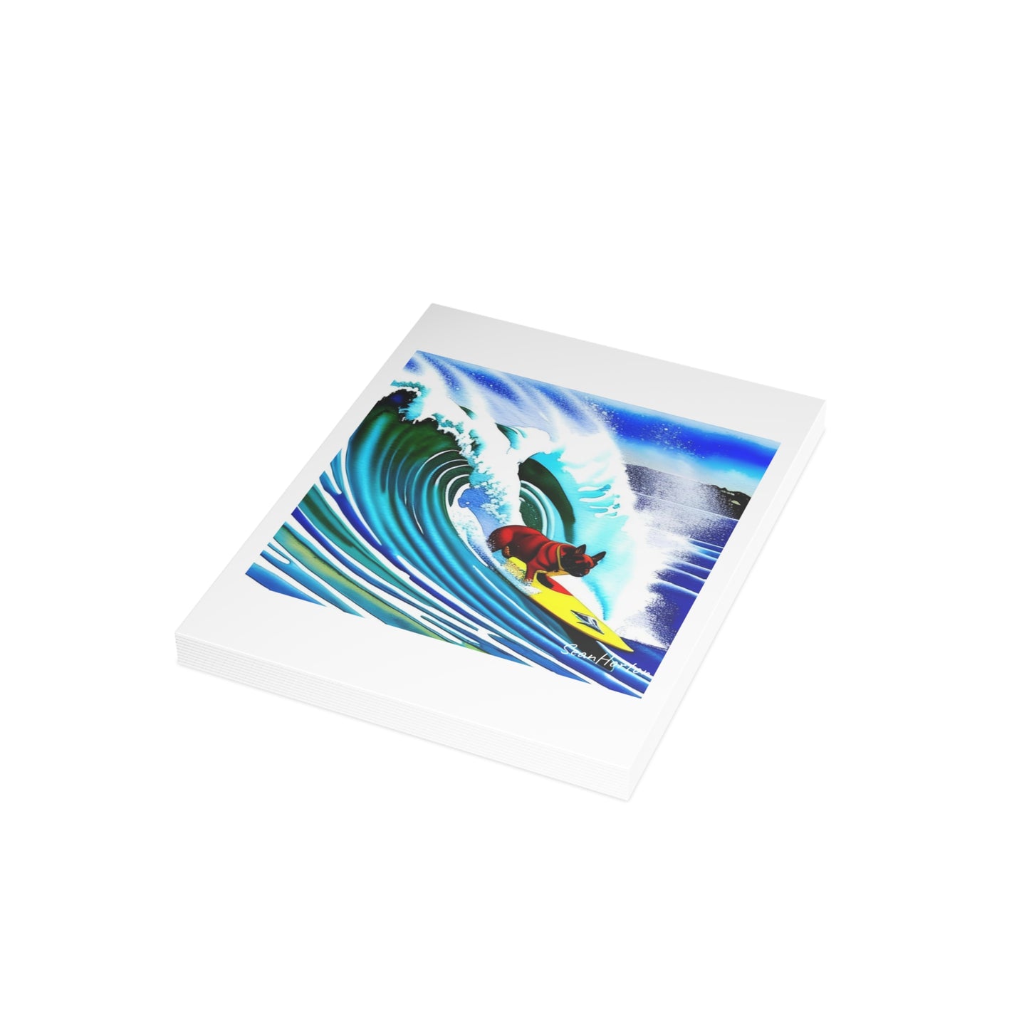 Surfing Frenchie Postcard Bundles (envelopes included)
