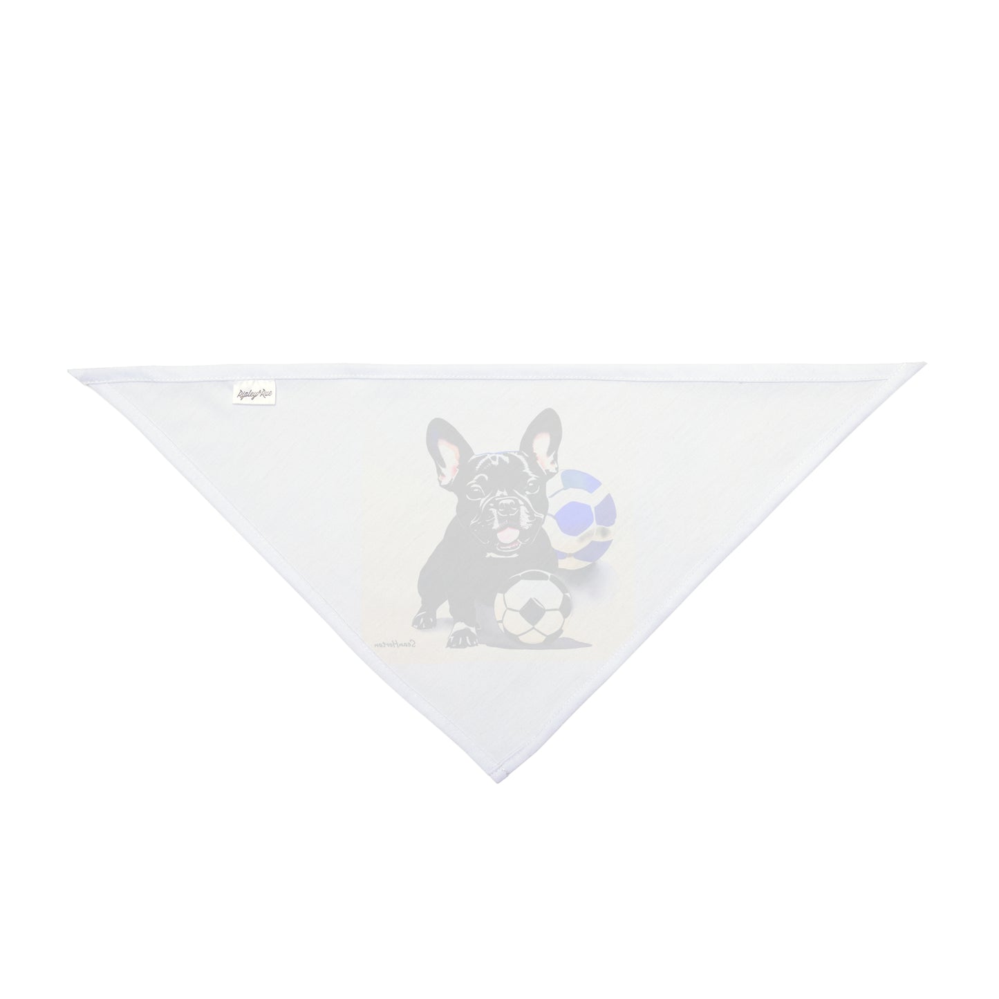 Frenchie with a Soccer Ball Pet Bandana