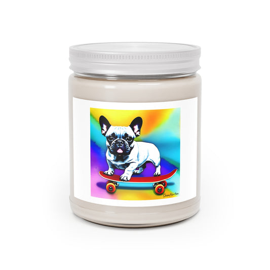 Frenchie on a Skateboard #3 Scented Candles, 9oz