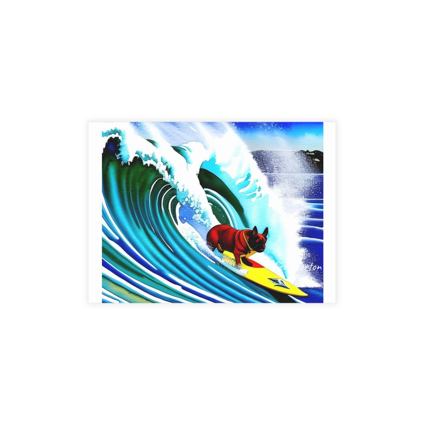 Surfing Frenchie Postcard Bundles (envelopes included)