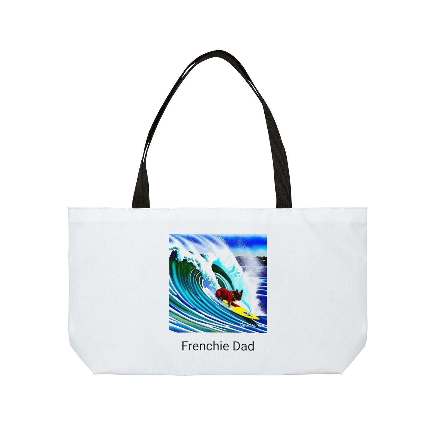 Surfing Frenchie/Frenchie Dad Weekender Tote Bag