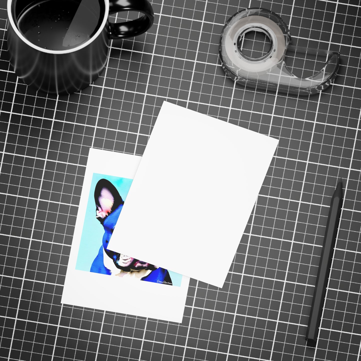 Blue Frenchie Postcard Bundles (envelopes included)