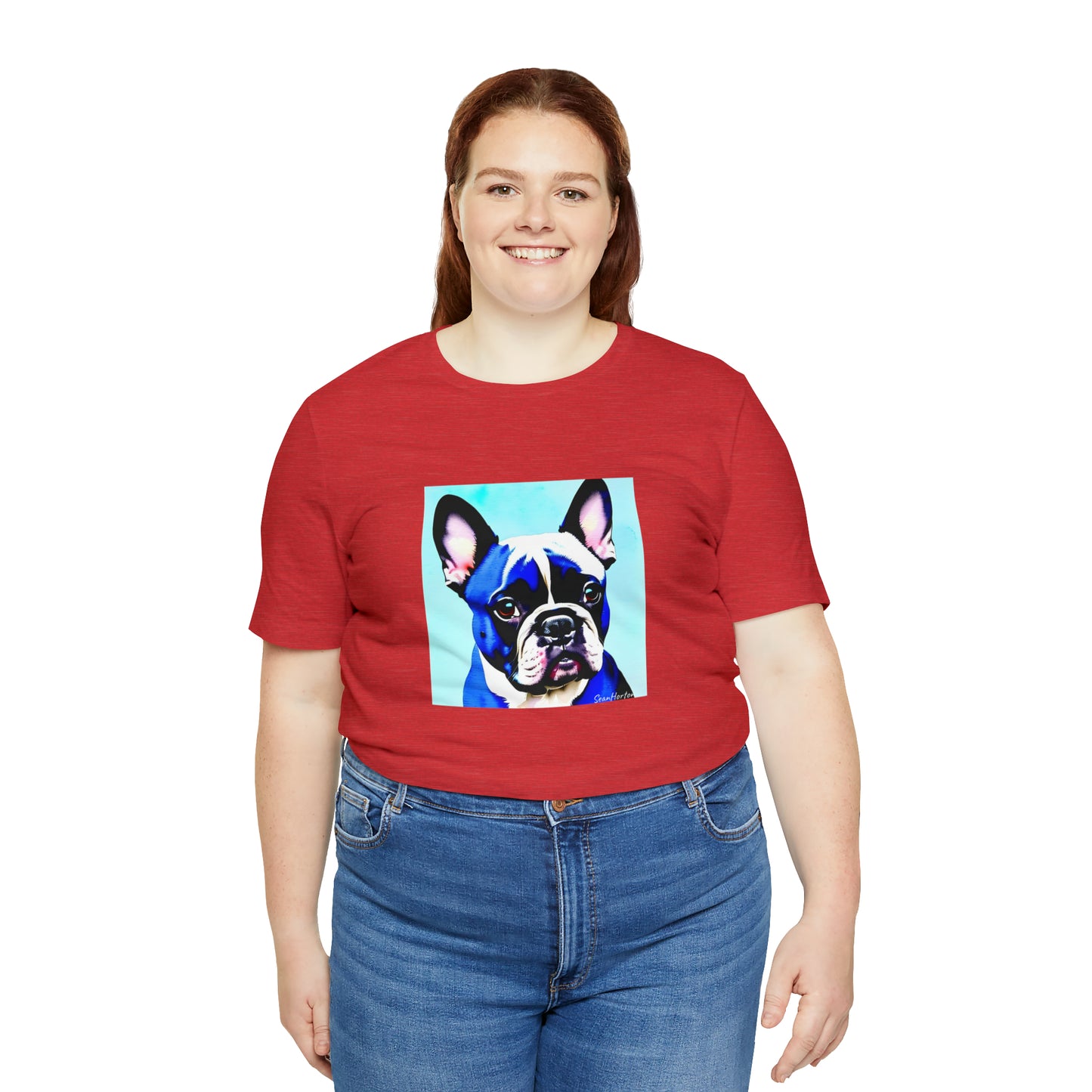 Blue Frenchie Unisex Jersey Short Sleeve Tee