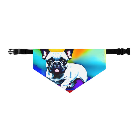 Frenchie on a Skateboard #3 Pet Bandana Collar