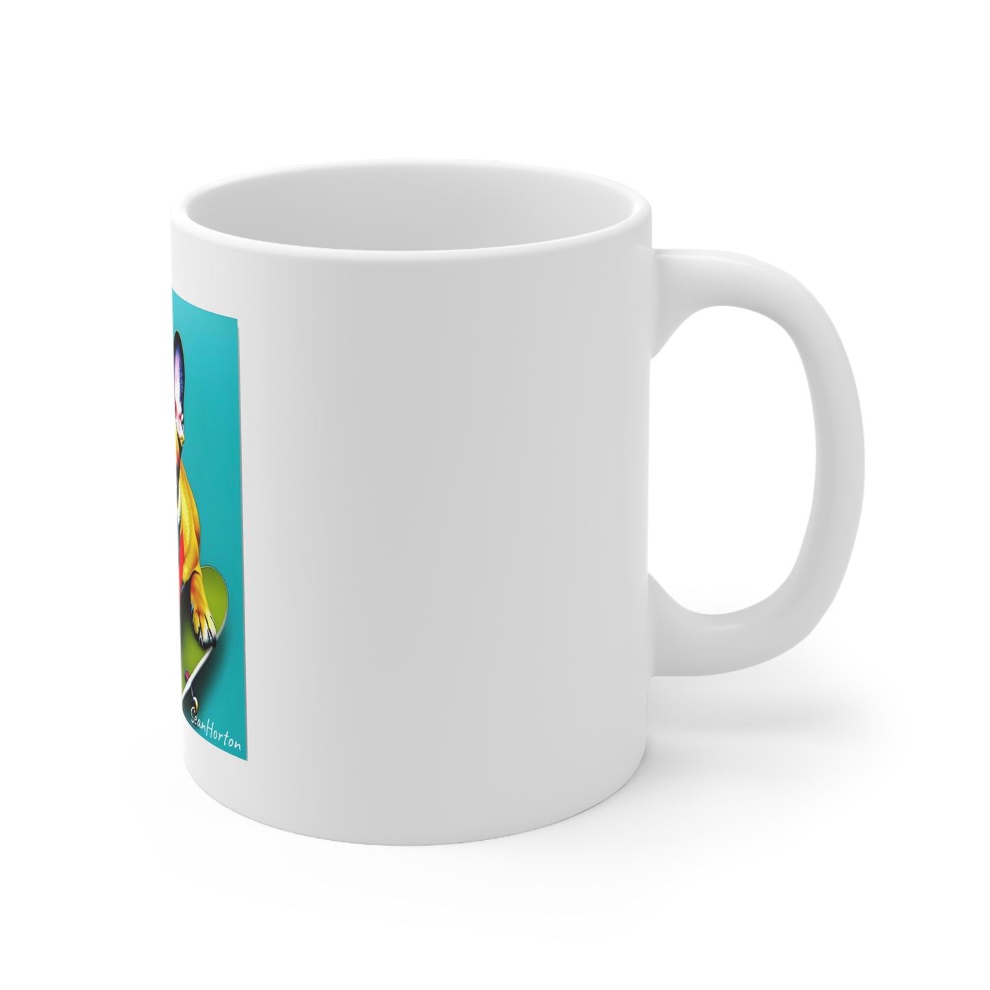 Frenchie on a Skateboard #2 Ceramic Mug 11oz