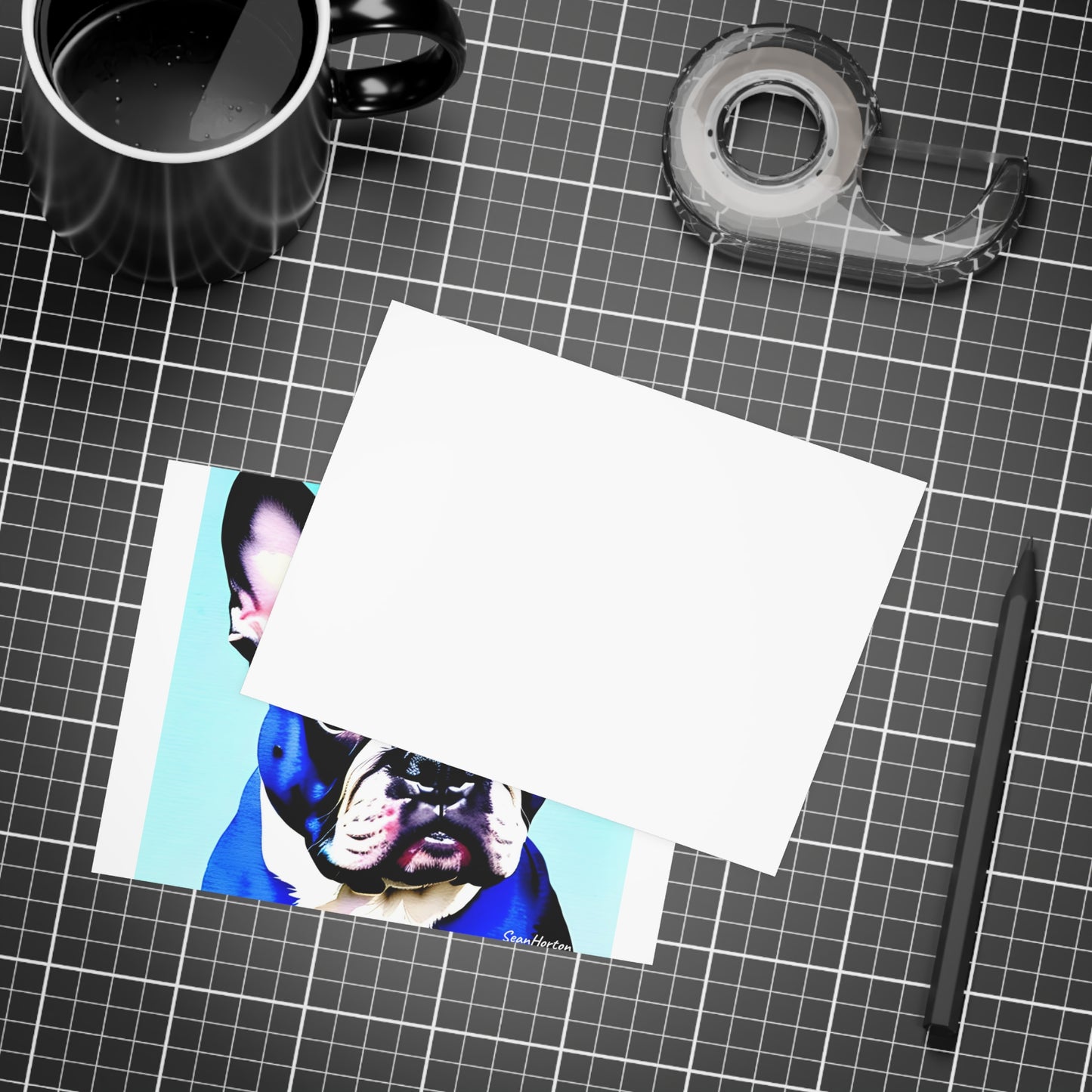 Blue Frenchie Postcard Bundles (envelopes included)