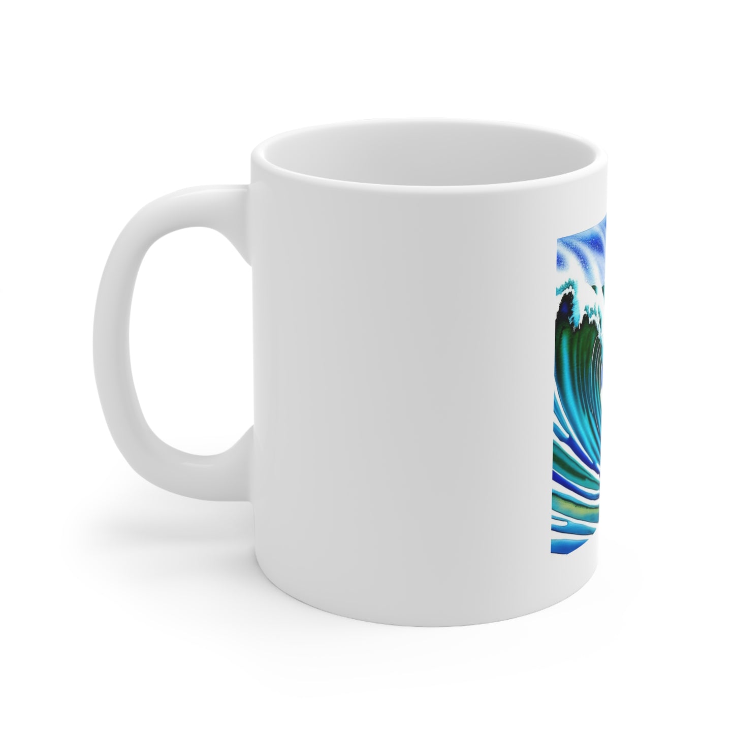 Surfing Frenchie Ceramic Mug 11oz