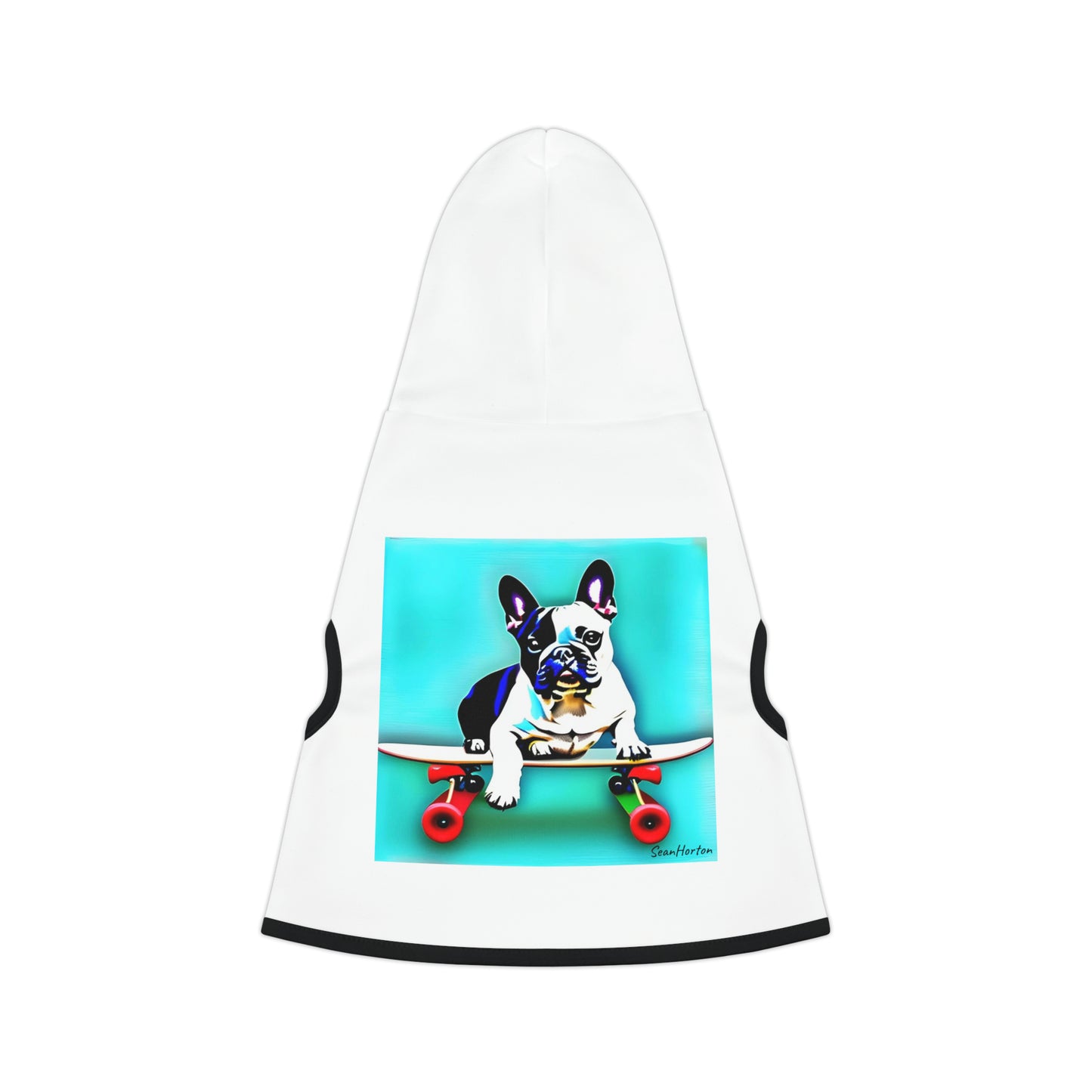 Frenchie on a Skateboard Pet Hoodie