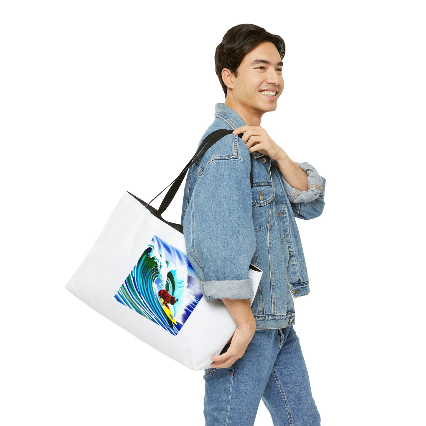Surfing Frenchie Weekender Tote Bag