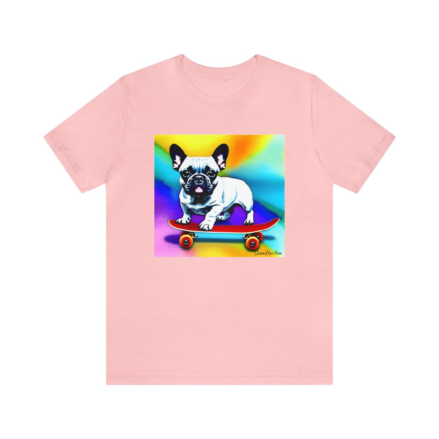 Frenchie on a Skateboard #3 Unisex Jersey Short Sleeve Tee