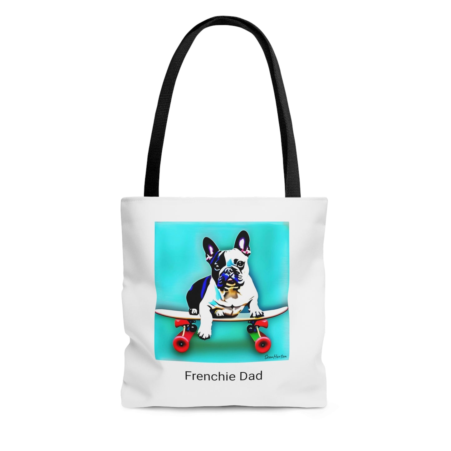 Frenchie on a Skateboard/Frenchie Dad Tote Bag (AOP)