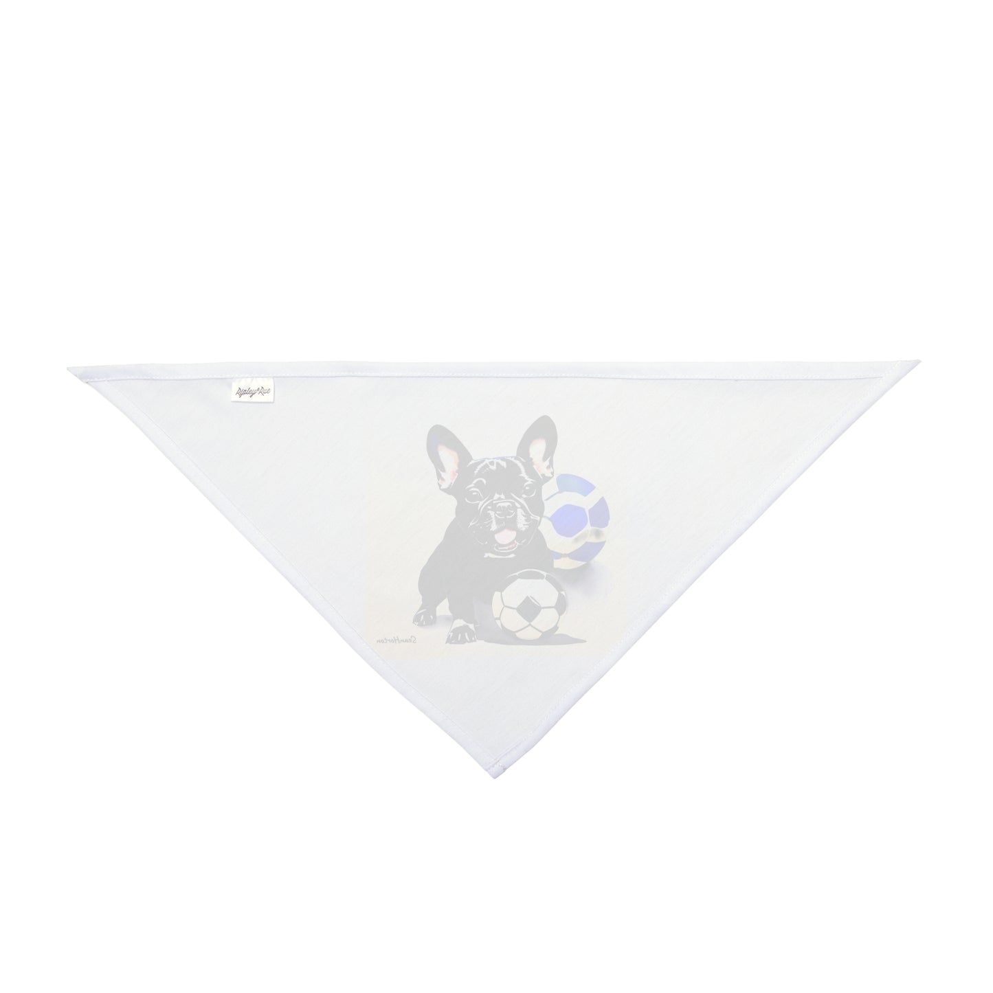 Frenchie with a Soccer Ball Pet Bandana