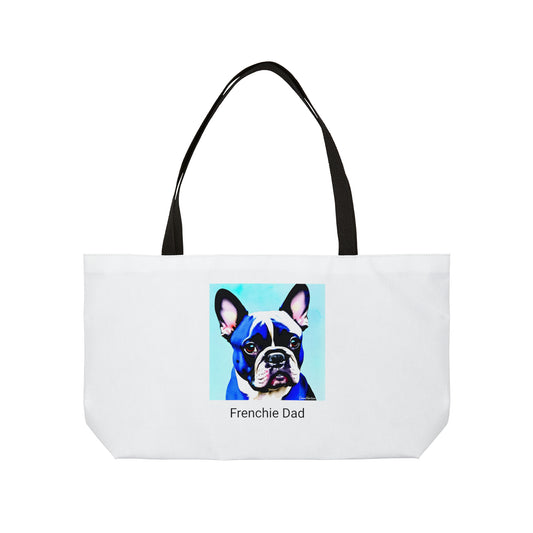 Blue Frenchie/Frenchie Dad Weekender Tote Bag