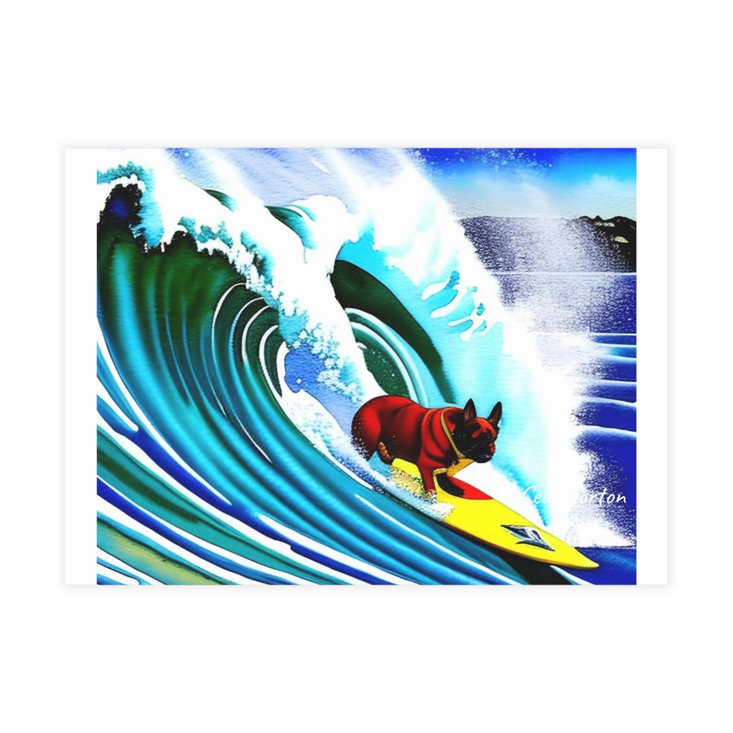 Surfing Frenchie Postcard Bundles (envelopes included)