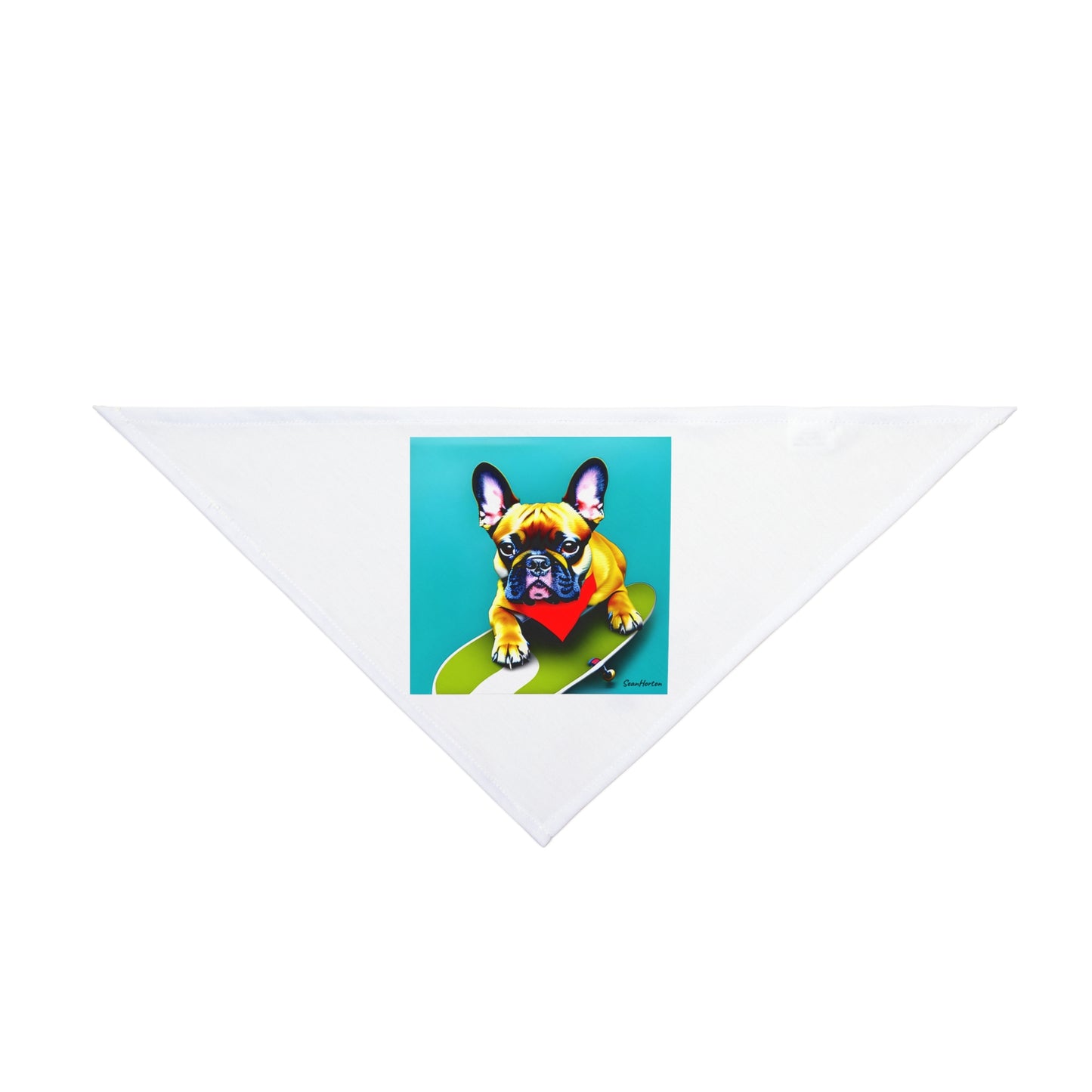 Frenchie on a Skateboard #2 Pet Bandana