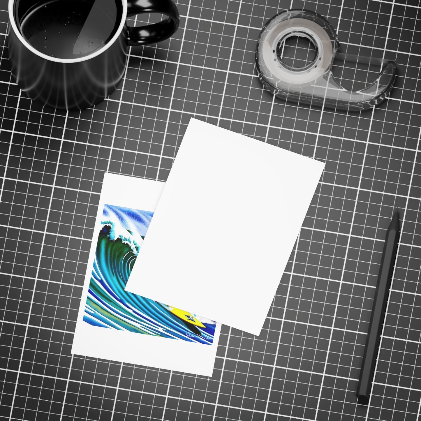 Surfing Frenchie Postcard Bundles (envelopes included)
